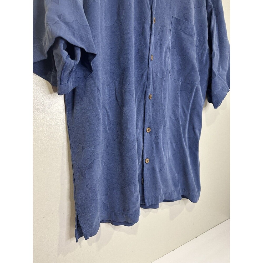 Tommy Bahama Men’s Size Large‎ Shirt Blue Floral Short Sleeve Camp 100% Silk - Picture 3 of 7